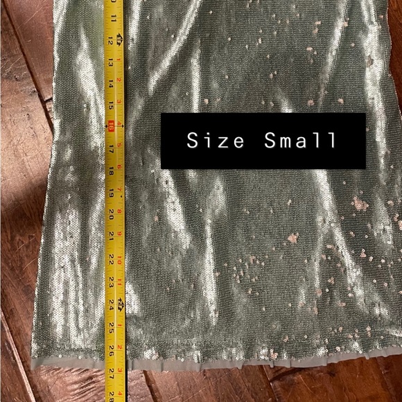 Free People Double Take Gold Rush Sequin Mini Slip Dress Green Blue - Picture 7 of 10